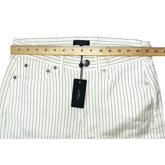 NWT rag & bone Logan Stripe Wide Leg Linen Cotton Blend Jeans 6 28X31 - Picture 2 of 8